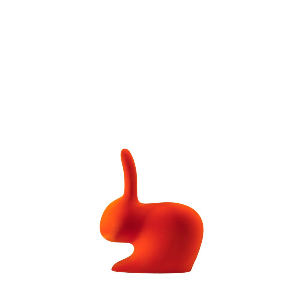 Qeeboo - Rabbit XS Fermalibri Velvet Orange - immagine 2