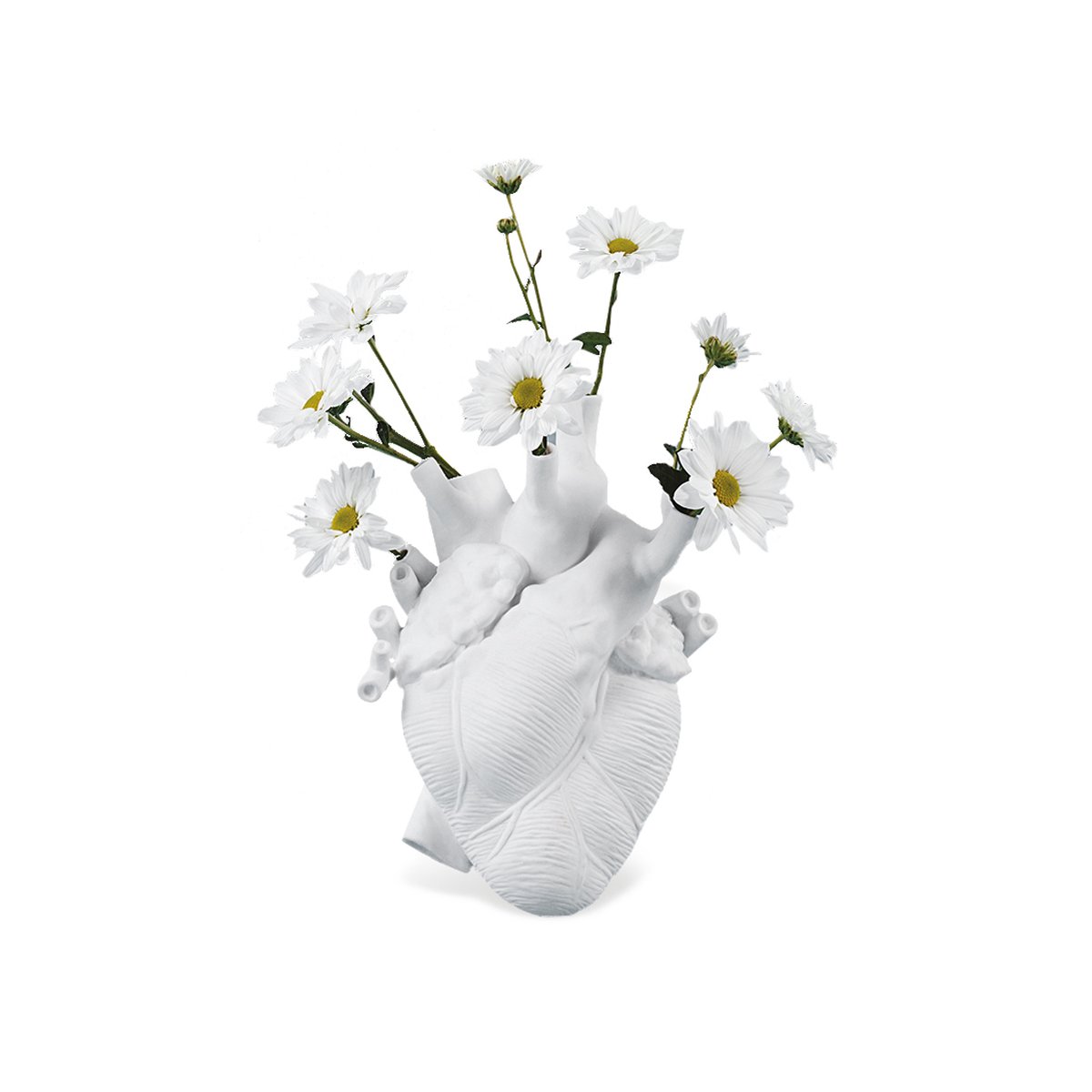 SELETTI vaso a forma di cuore LOVE IN BLOOM GLASS (Trasparente