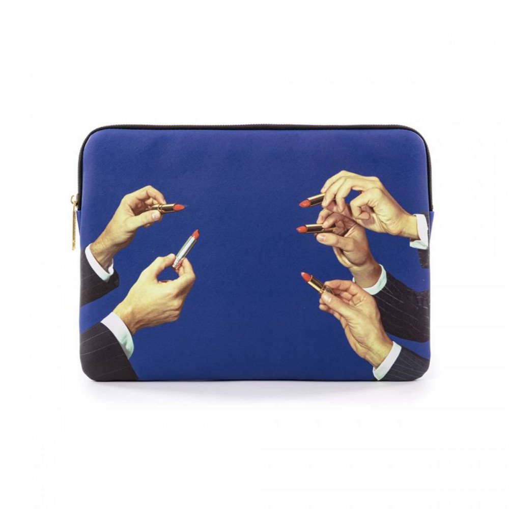 Seletti Toiletpaper Laptop Bag Rossetti blu