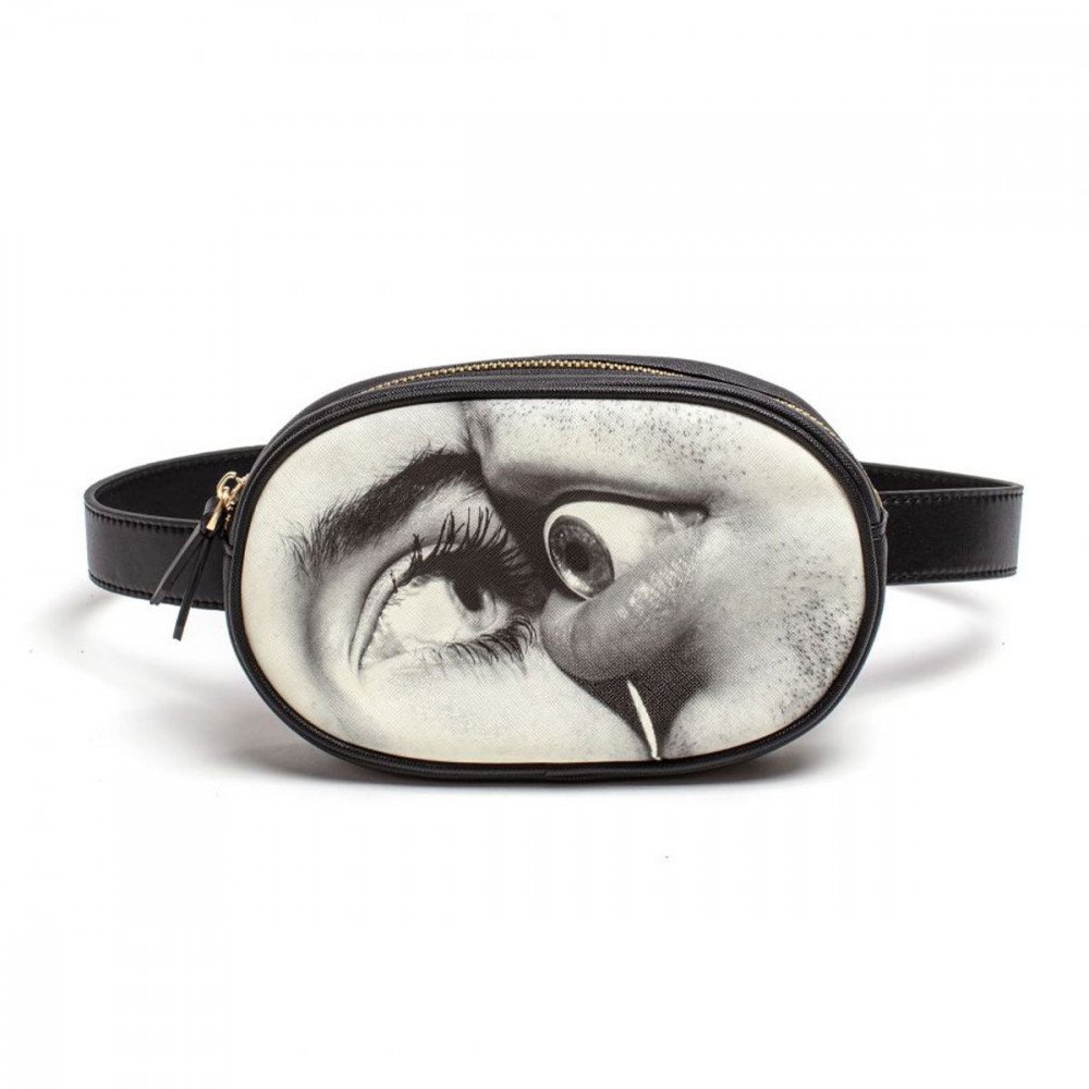 Seletti Toiletpaper Marsupio con cintura Mouth eyes