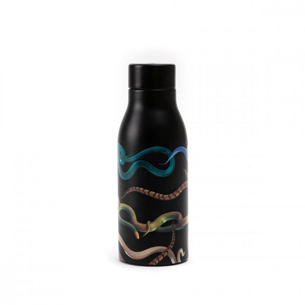 Seletti Toiletpaper bottiglietta termica 500ml Snakes Black - immagine 3