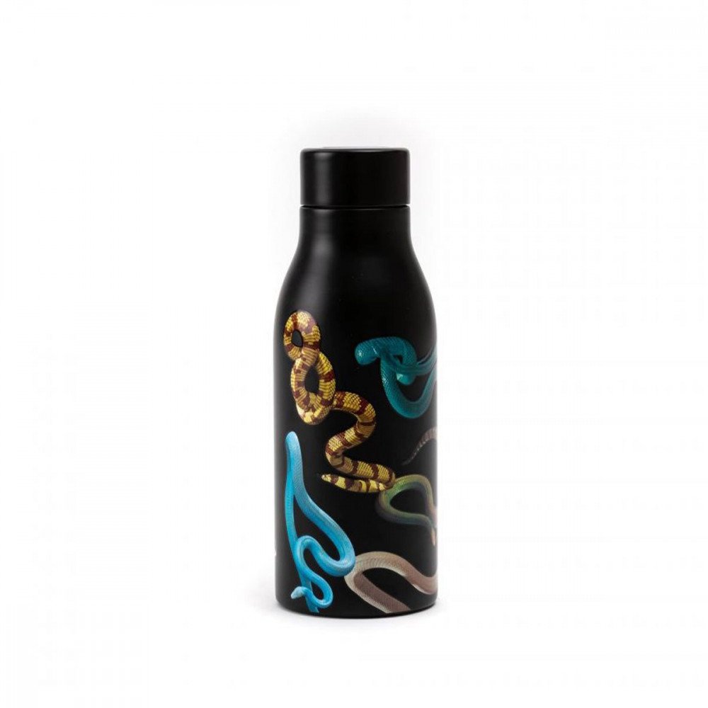 Seletti Toiletpaper bottiglietta termica 500ml Snakes Black