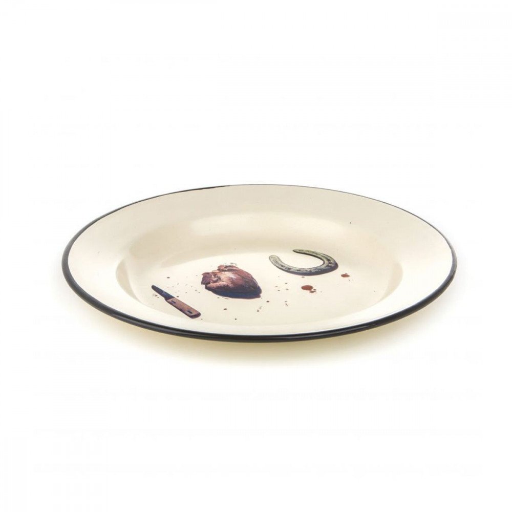Seletti Toiletpaper piatto in metallo I Love You - immagine 2