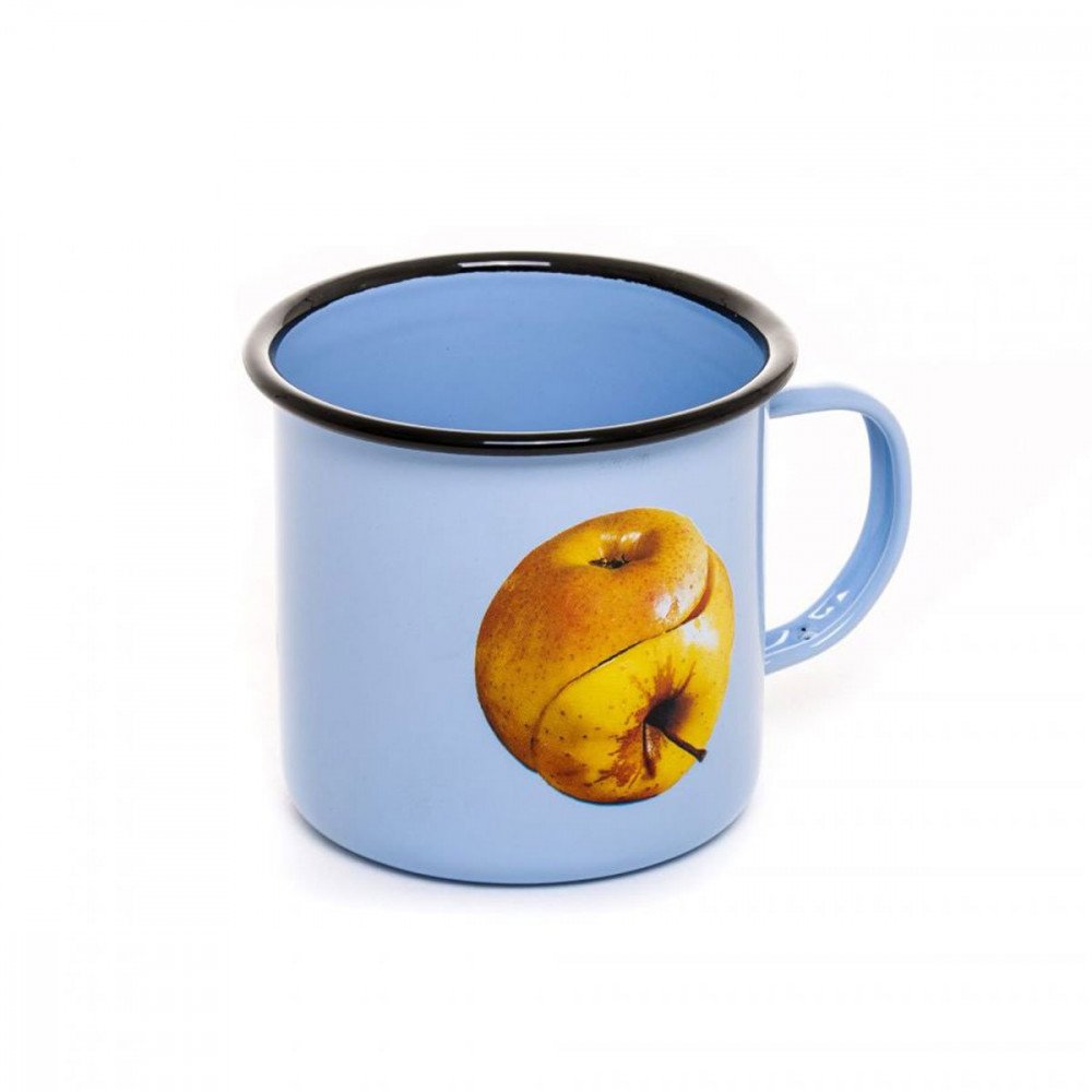 Seletti Toiletpaper tazza in metallo smaltato mela