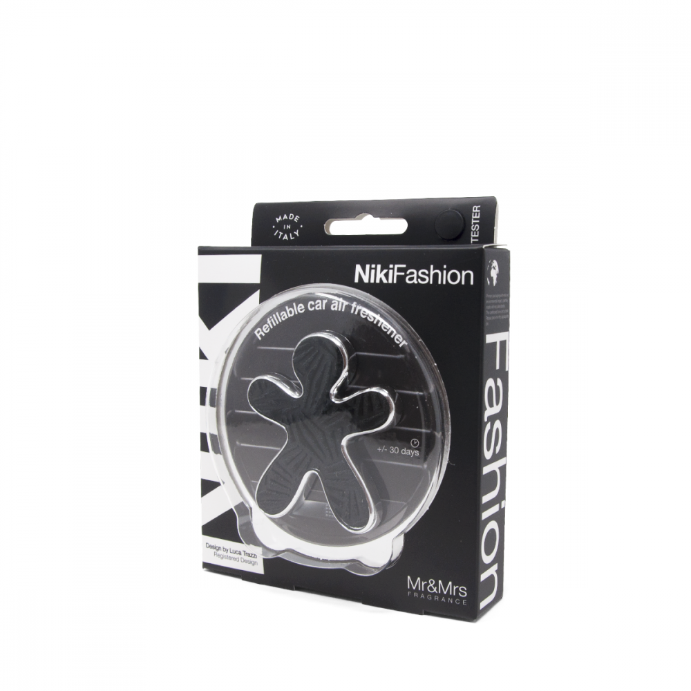 Mr&Mrs Fragrance Profumatore per auto ricaricabile Niki Fashion Chenille Black Black Orchid - immagine 2