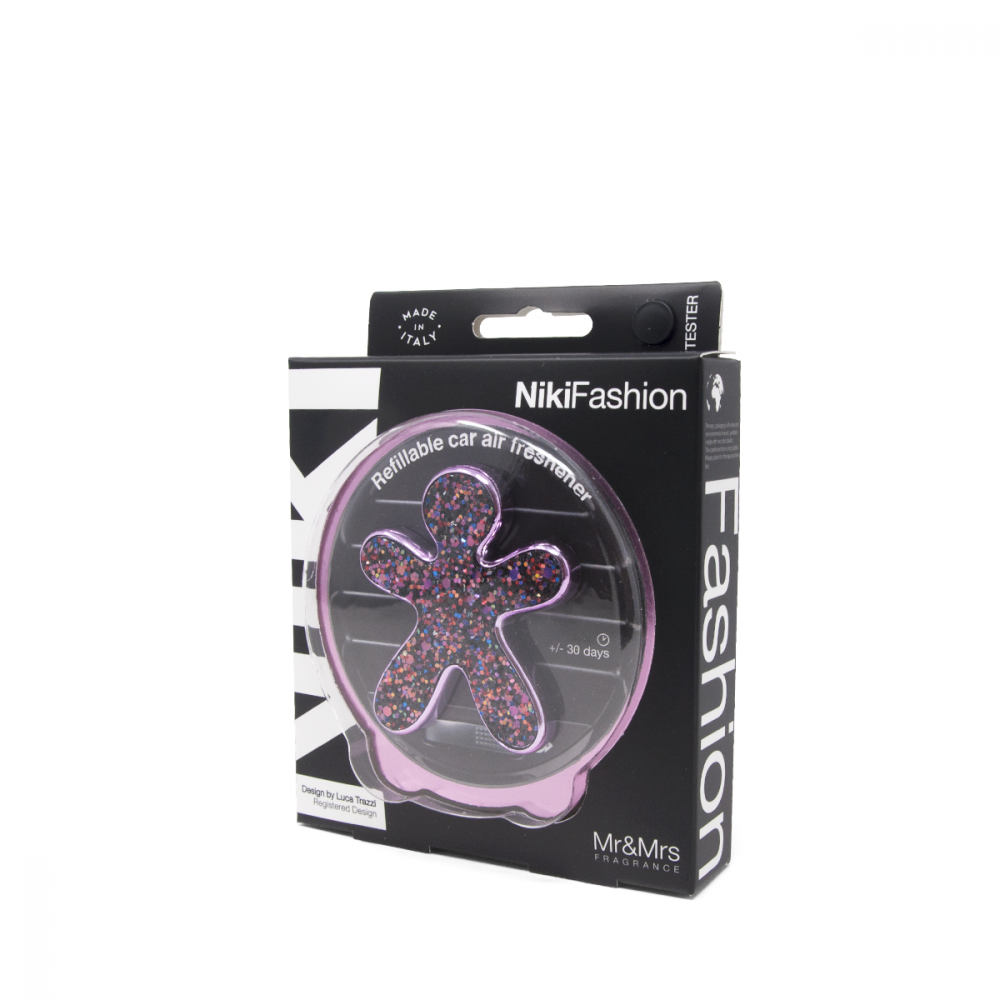 Mr&Mrs Fragrance Profumatore per auto ricaricabile Niki Fashion Glitter Purple Gardenia di Tahiti - immagine 2