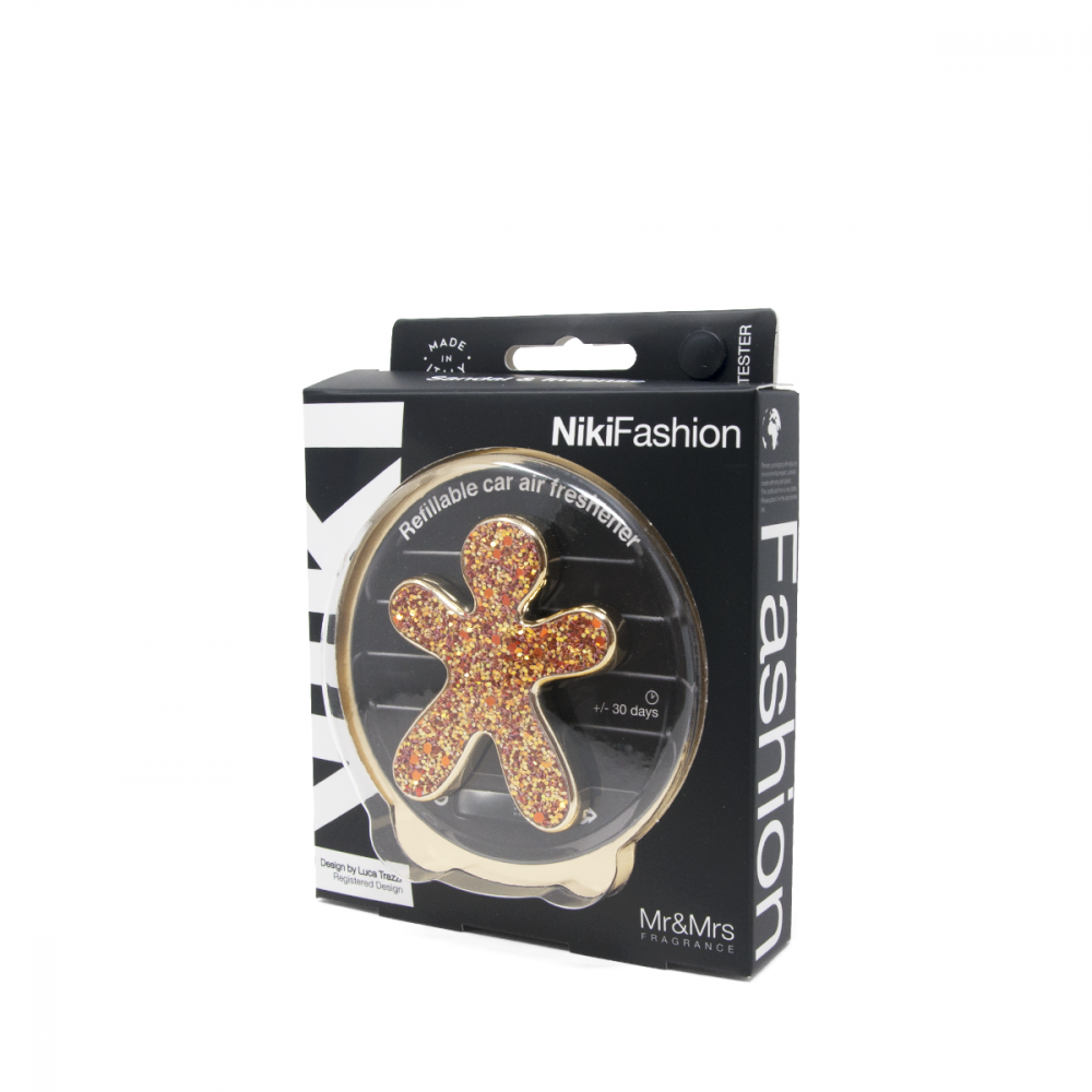 Mr&Mrs Fragrance Profumatore per auto ricaricabile Niki Fashion Glitter Orange Sandalo e Incenso - immagine 2
