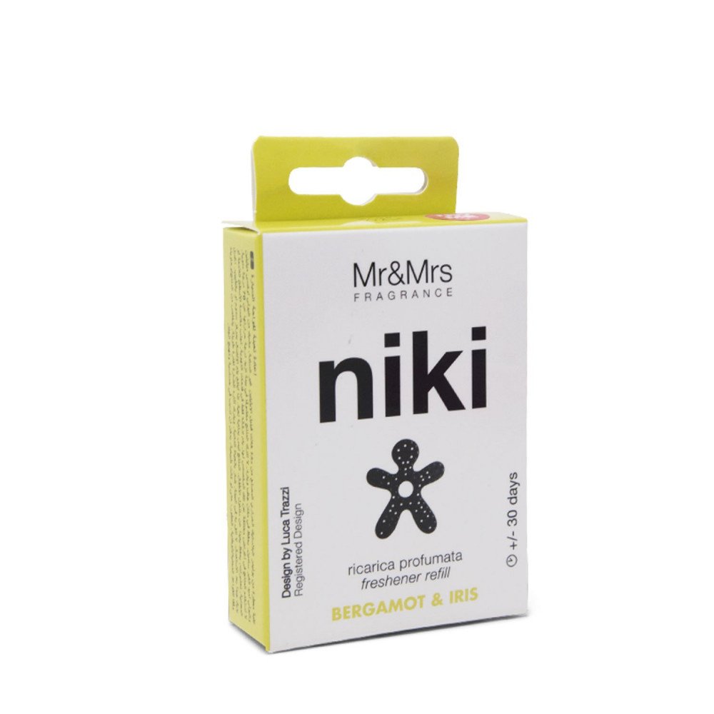 Mr&Mrs Fragrance Refill Profumatore per auto Niki Bergamotto e Iris