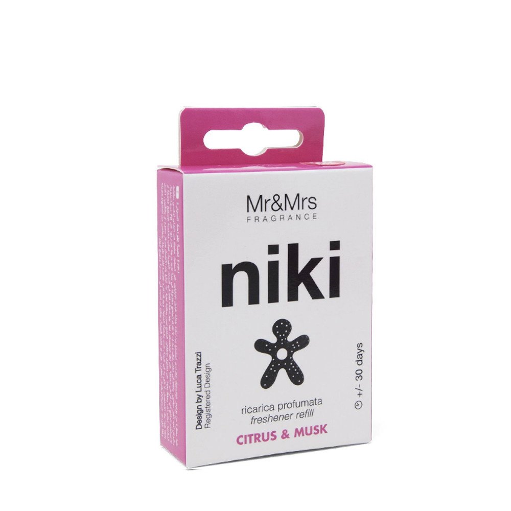 Mr&Mrs Fragrance Refill Profumatore per auto Niki Citrus e Musk