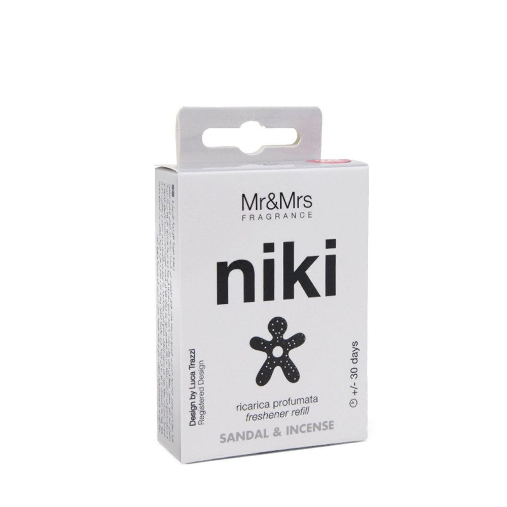 Mr&Mrs Fragrance Refill Profumatore per auto Niki Sandalo e Incenso