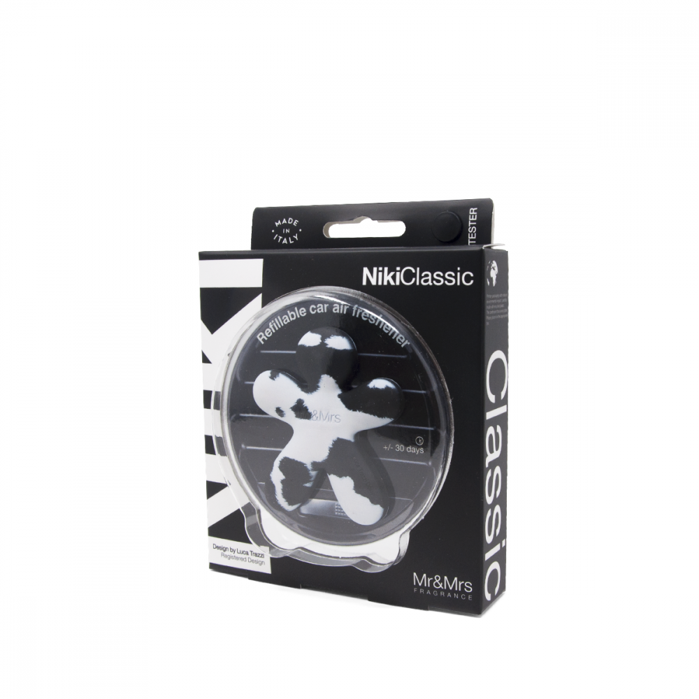 Mr&Mrs Fragrance Profumatore per auto ricaricabile Niki Classic Camouflage bianco e nero Bergamotto e Iris - immagine 2