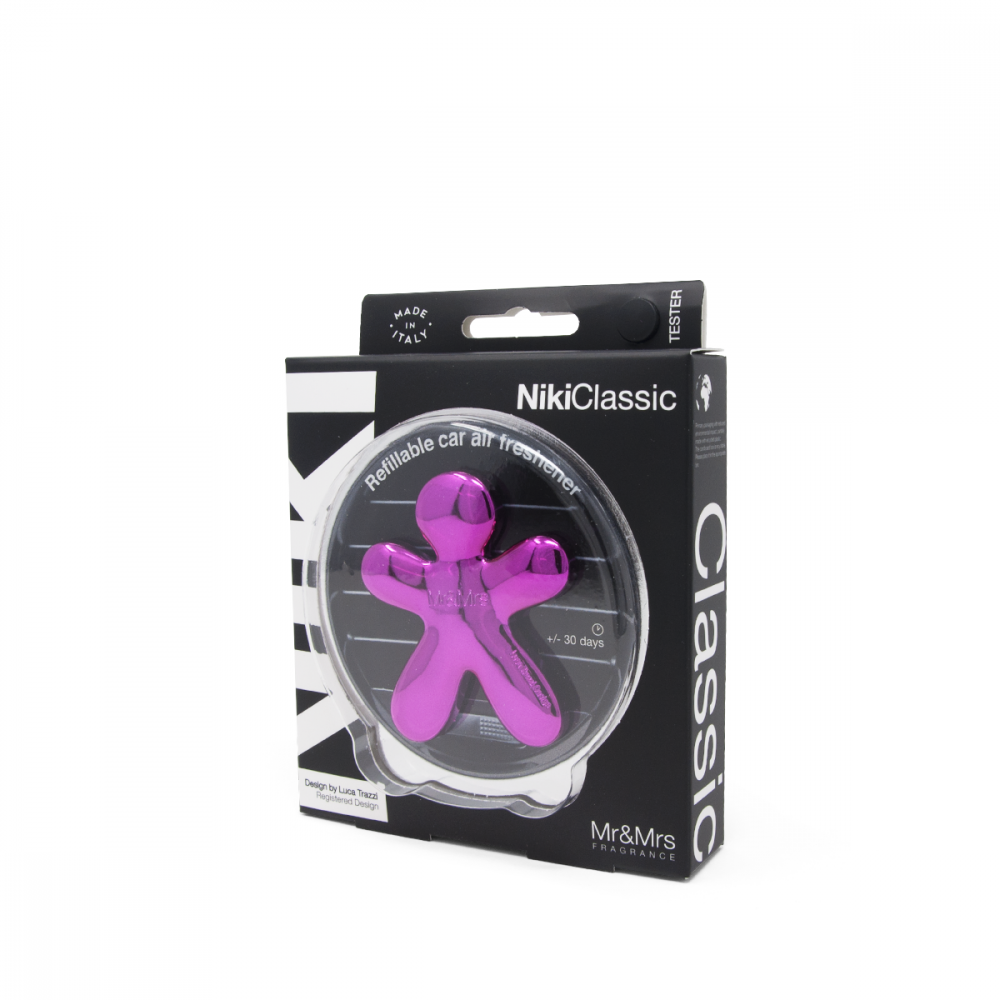 Mr&Mrs Fragrance Profumatore per auto ricaricabile Niki Classic Metal Fucsia Gardenia di Tahiti - immagine 2