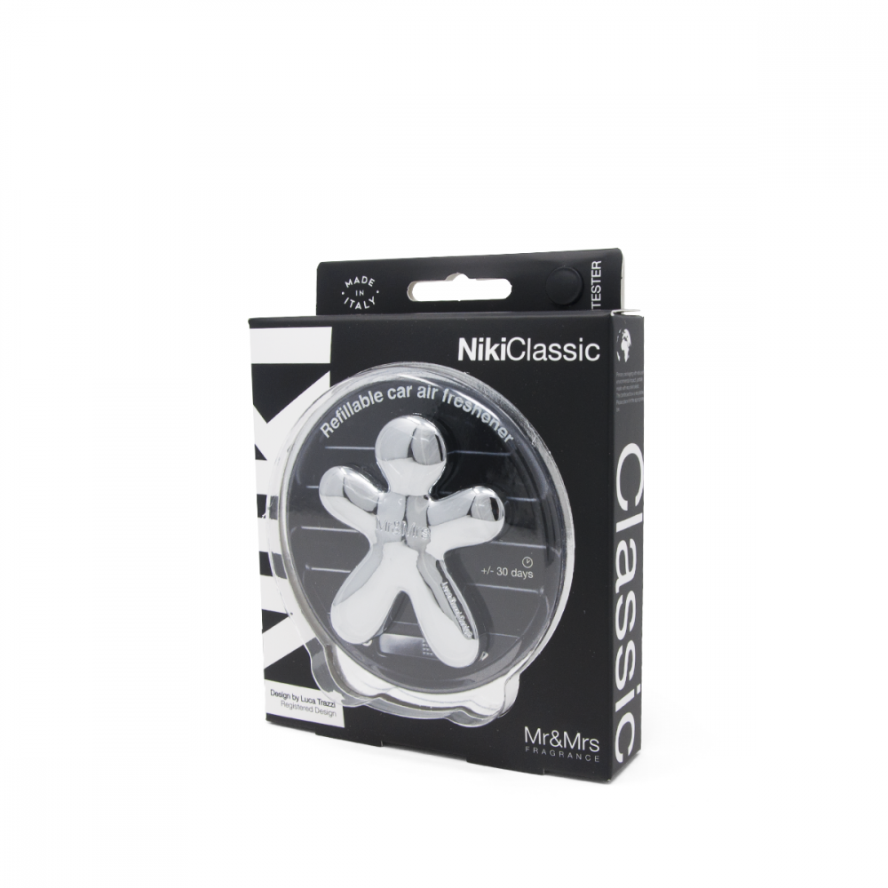 Mr&Mrs Fragrance Profumatore per auto ricaricabile Niki Classic Silver Chrome Pure - immagine 2