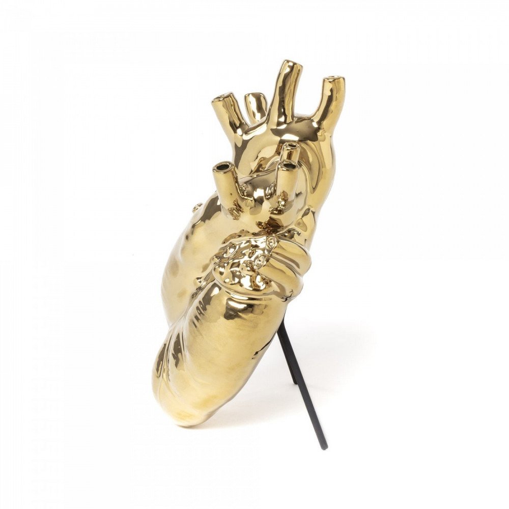 Seletti Love in Bloom Oro vaso cuore Gold Ediiton - immagine 2