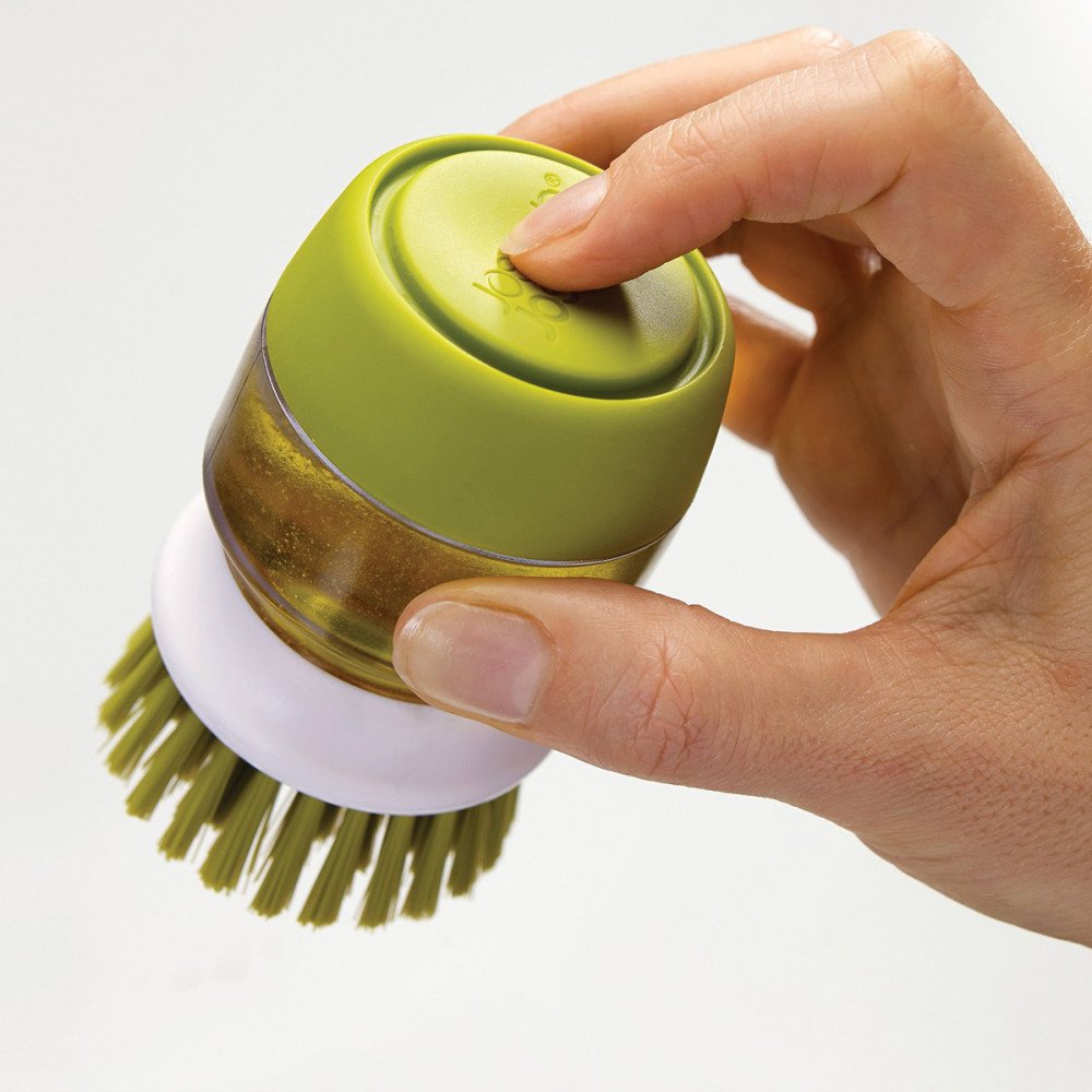 Joseph Joseph Palm Scrub spazzola e porta detersivo grigio - immagine 2