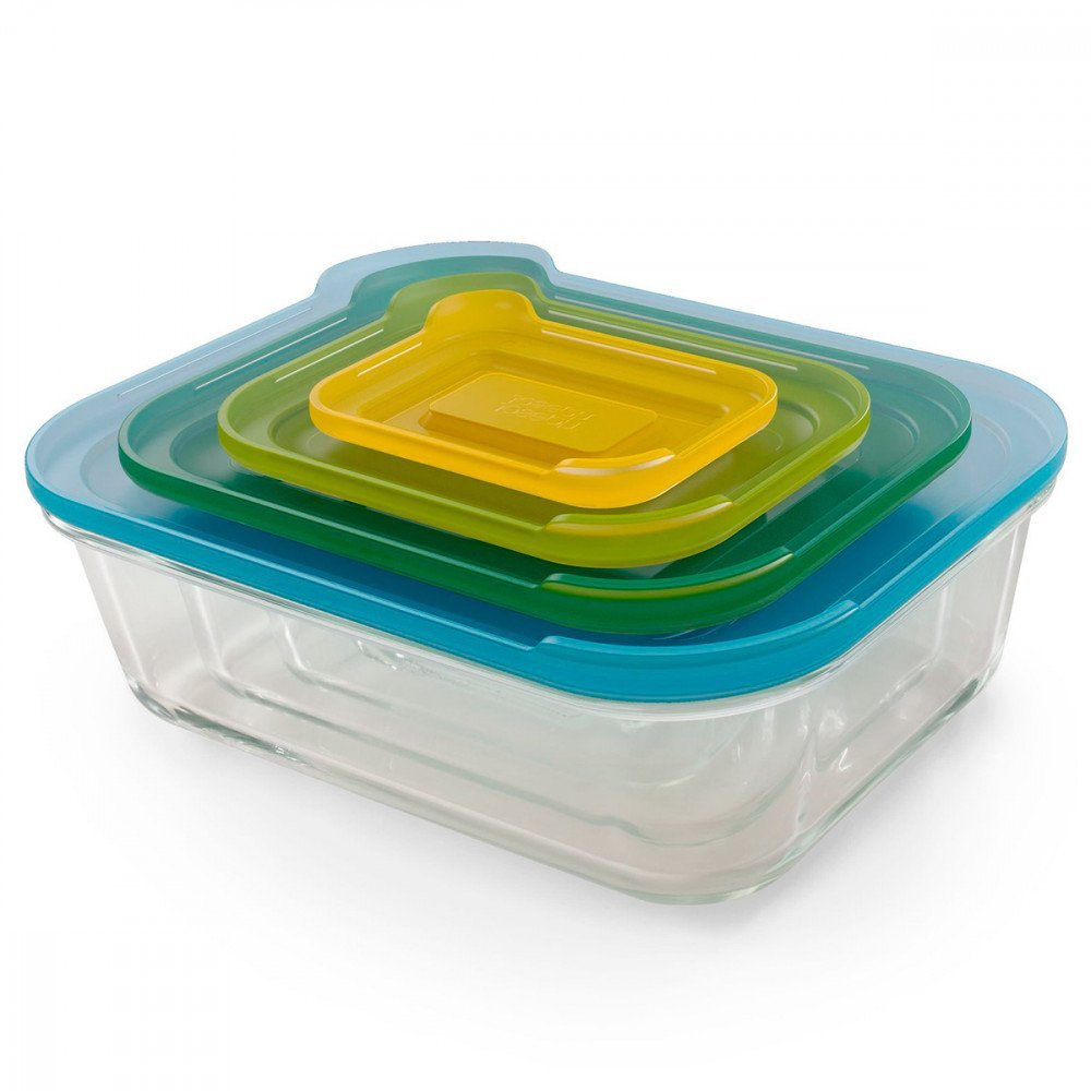Joseph Joseph Set di 4 contenitori in vetro
