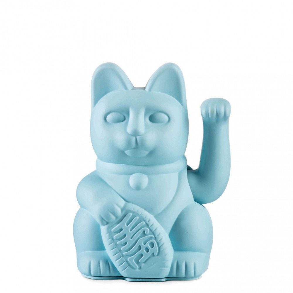 Donkey Maneki Neko Lucky Cat Light Blu