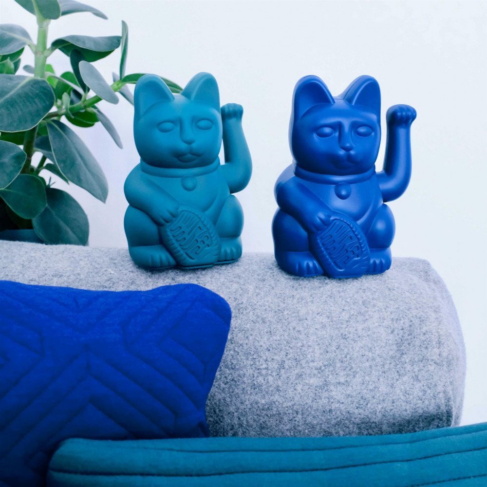 Donkey Maneki Neko Lucky Cat Dark Blu - immagine 2