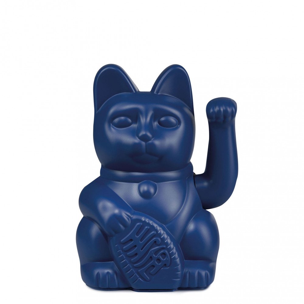 Donkey Maneki Neko Lucky Cat Dark Blu