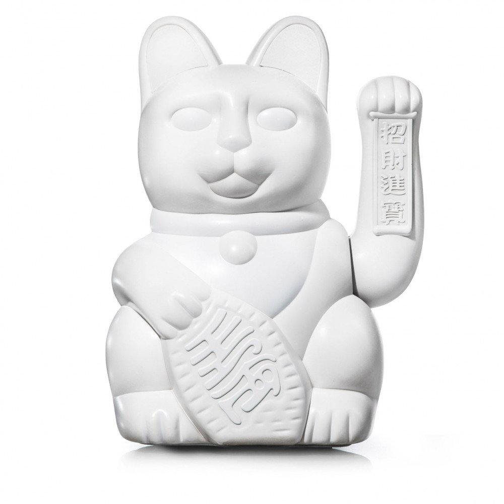 Donkey Maneki Neko Lucky Cat Large Bianco