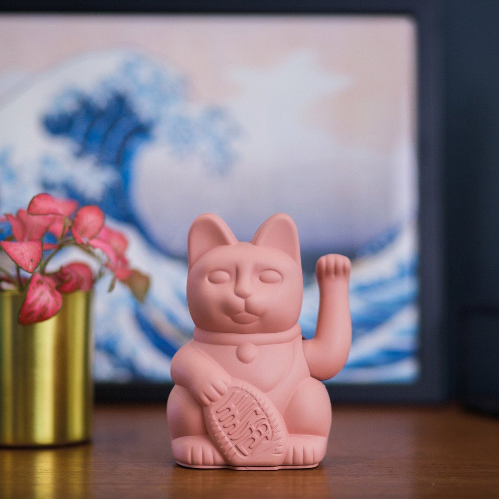 Donkey Maneki Neko Lucky Cat Pink - immagine 2