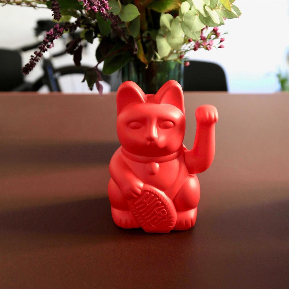 Donkey Maneki Neko Lucky Cat Red - immagine 4