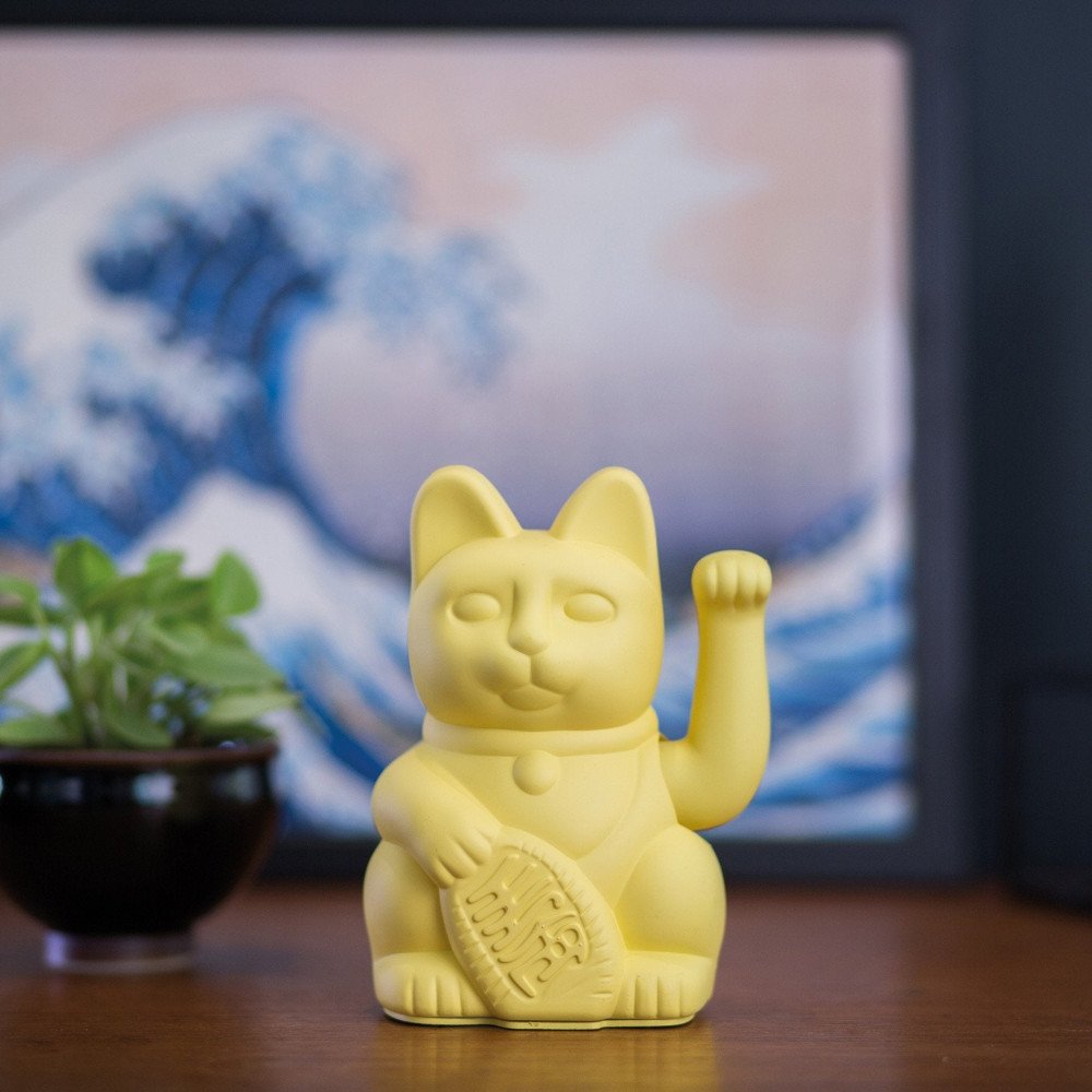 Donkey Maneki Neko Lucky Cat Yellow - immagine 2