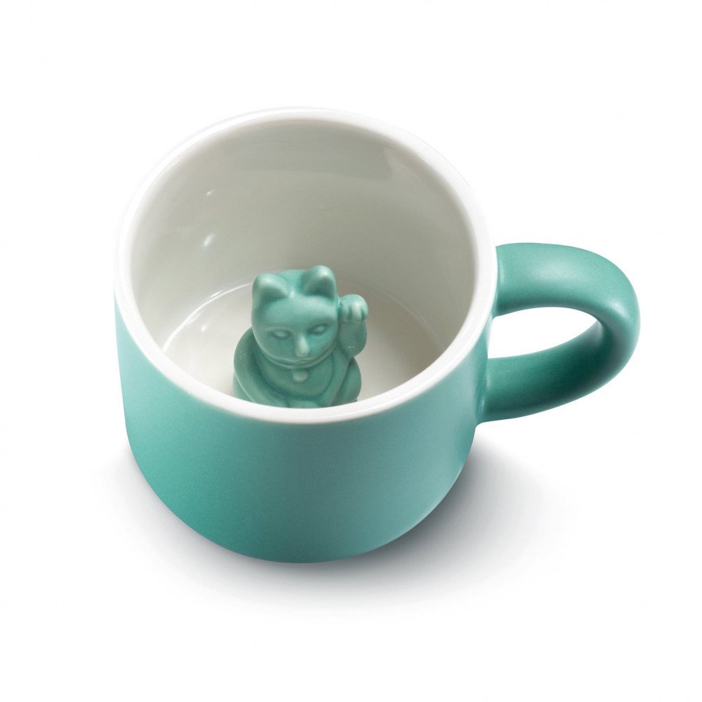 Donkey Tazza Maneki Neko Turchese