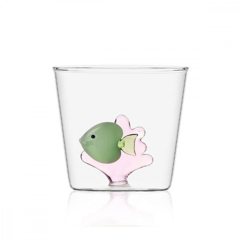 Ichendorf Marine Garden Bicchiere pesce verde alga rosa