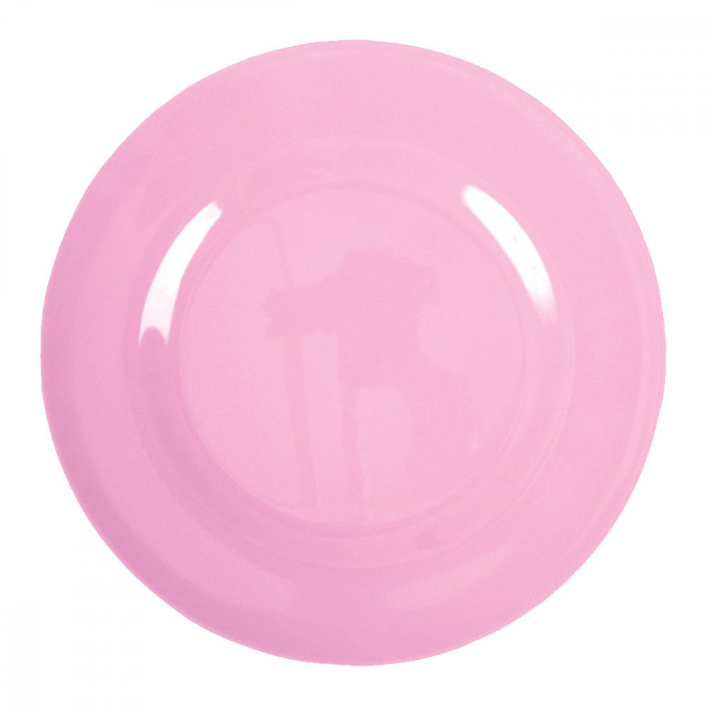 Rice piatto rotondo tinta unita rosa scuro