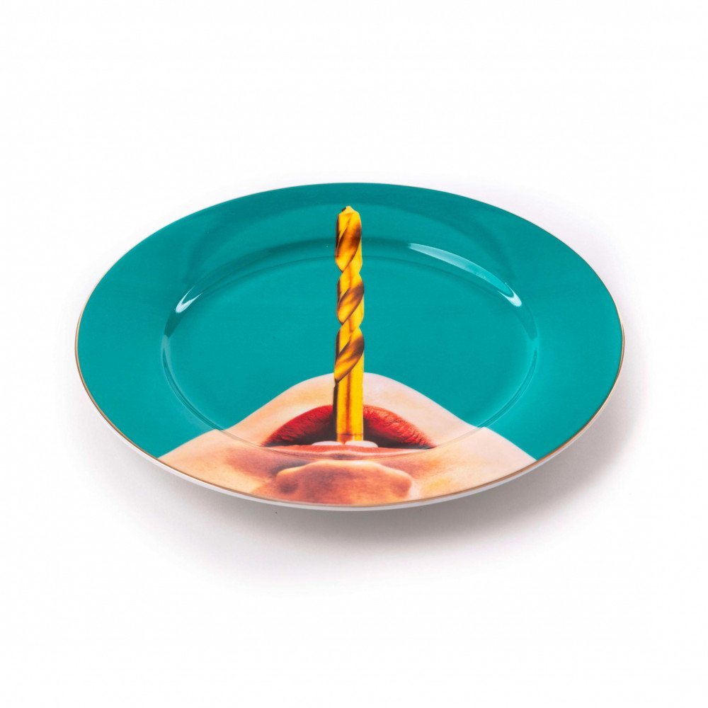 Seletti Toiletpaper piatto in porcellana Drill - immagine 2