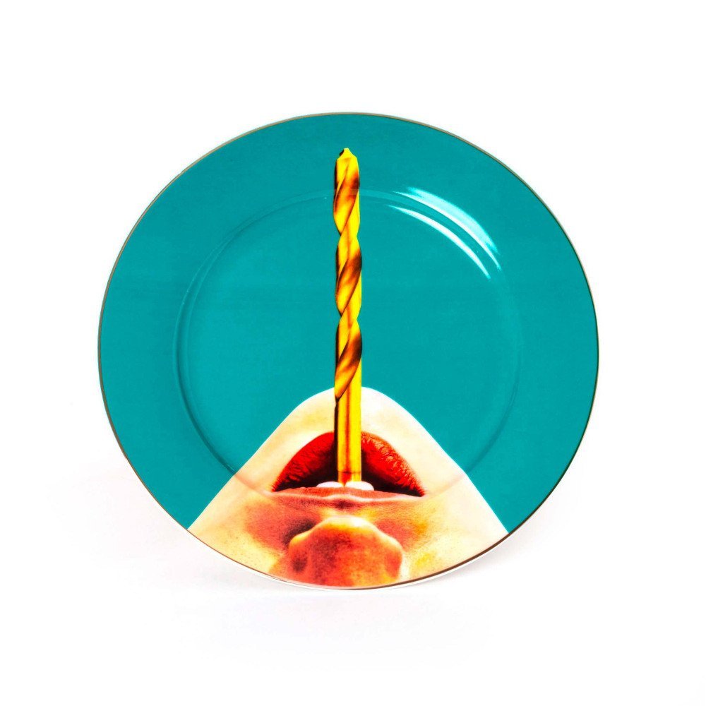 Seletti Toiletpaper piatto in porcellana Drill