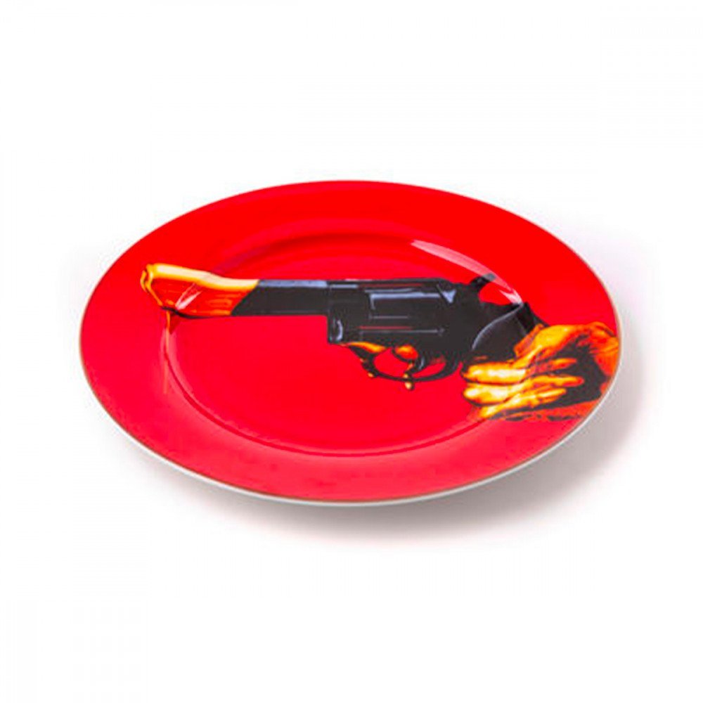 Seletti Toiletpaper piatto in porcellana Revolver - immagine 2