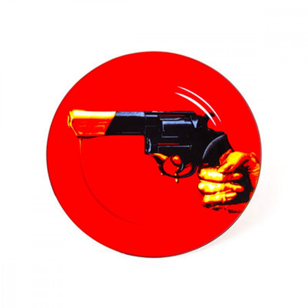 Seletti Toiletpaper piatto in porcellana Revolver