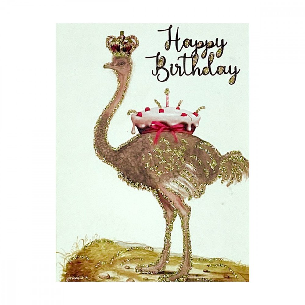 Vanilla Fly biglietto auguri Happy Birthday - Ostrich
