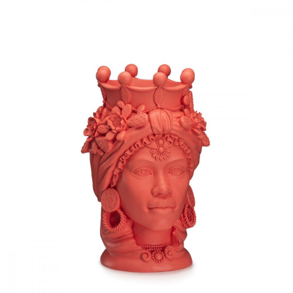 Testa di Moro Donna Medium - Corallo