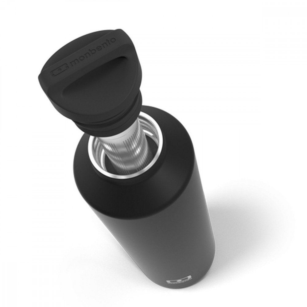 Monbento - Bottiglia Isotermica in acciaio con infusore 500ml Black Onyx - immagine 2