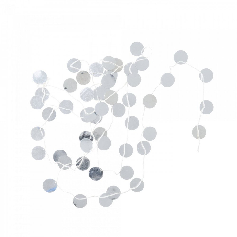 Rice ghirlanda paillettes argento