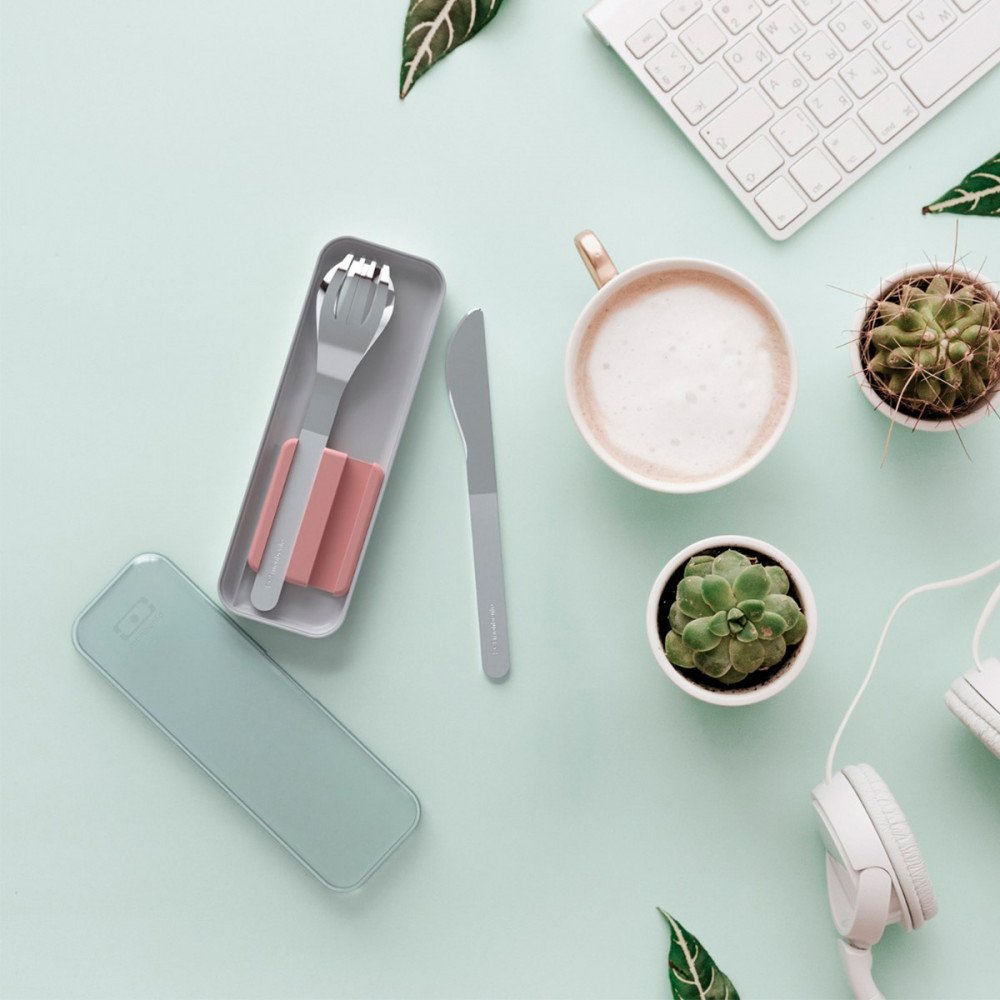 Monbento - Posate Slim Box in Acciaio Inox Flamingo - immagine 6