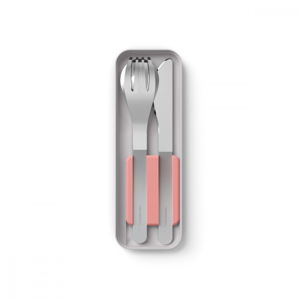 Monbento - Posate Slim Box in Acciaio Inox Flamingo - immagine 3