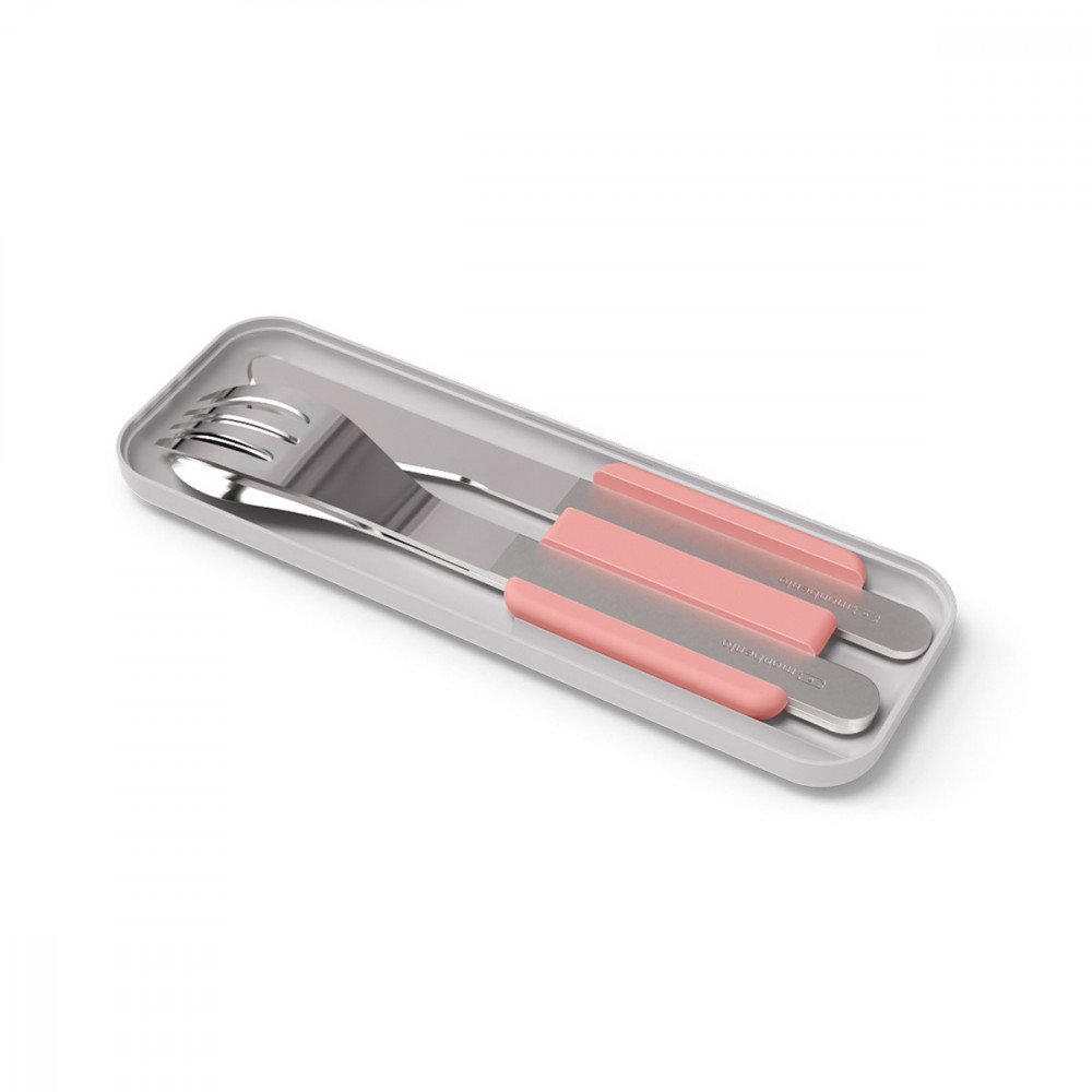 Monbento - Posate Slim Box in Acciaio Inox Flamingo