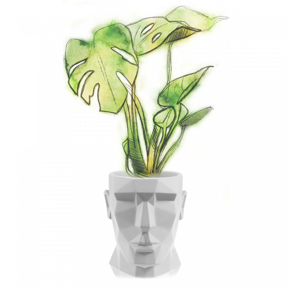 Concrette Vaso Apollo bianco piccolo