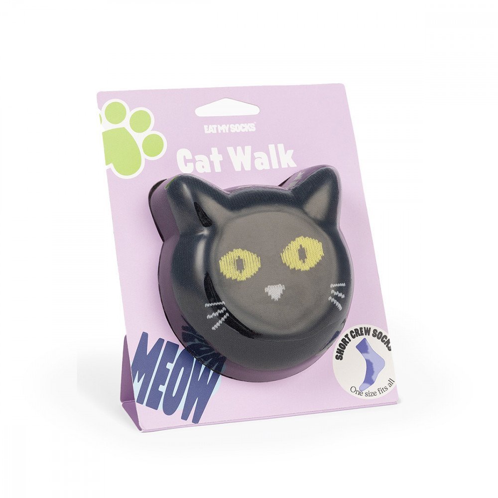 Eat My Socks calzini Cat Walk Nero