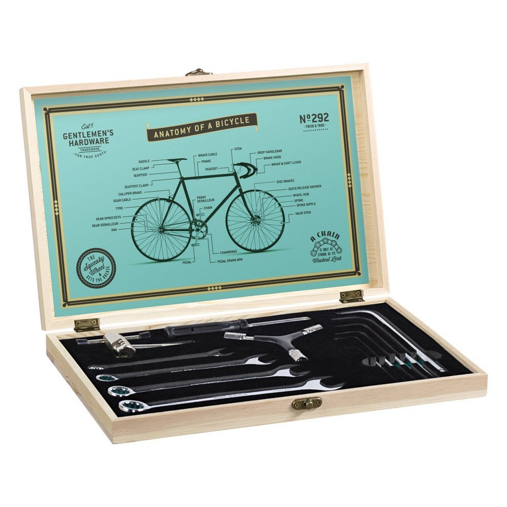 Gentlemen's Hardware Bicycle Tool Kit In Wooden Box