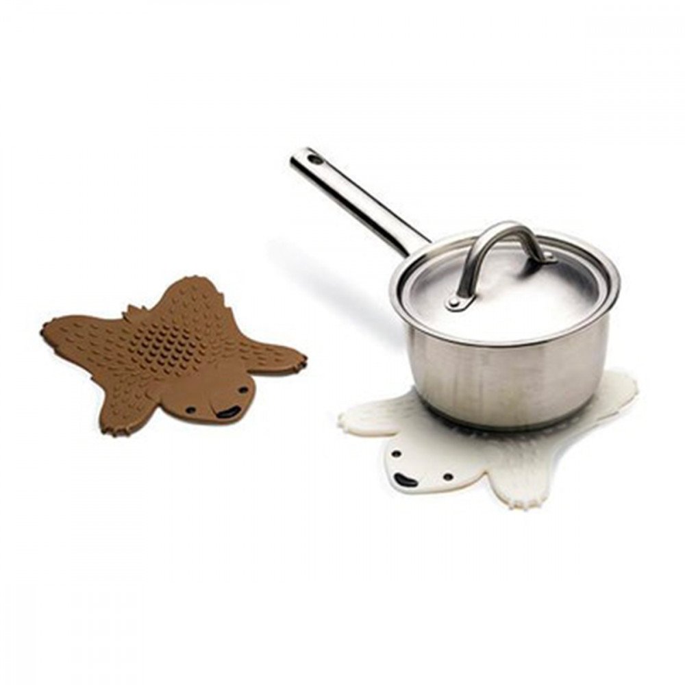 Ototo grizzly sottopentola in silicone bianco - immagine 2