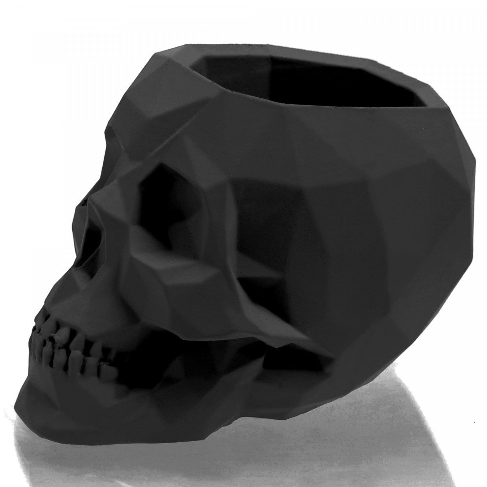 Concrette Vaso Skull nero piccolo - immagine 2