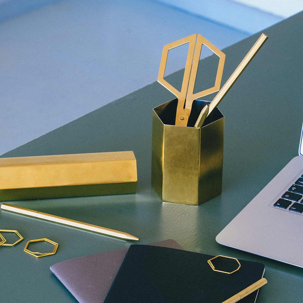 Doiy Portapenne Hex Oro - immagine 2