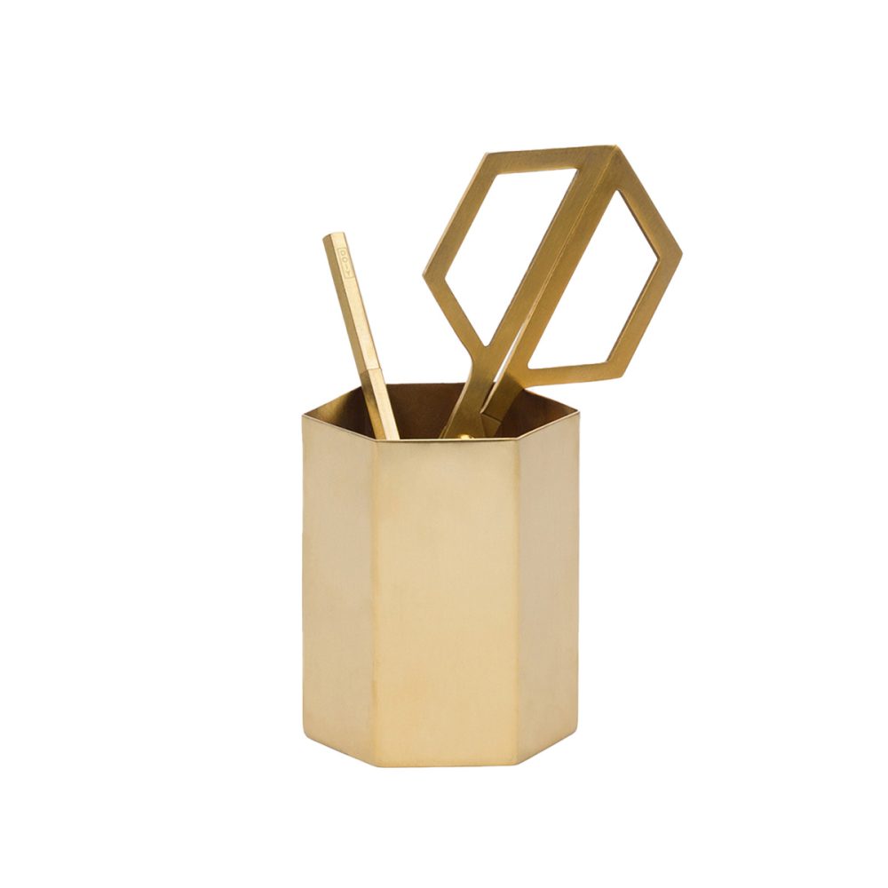 Doiy Portapenne Hex Oro