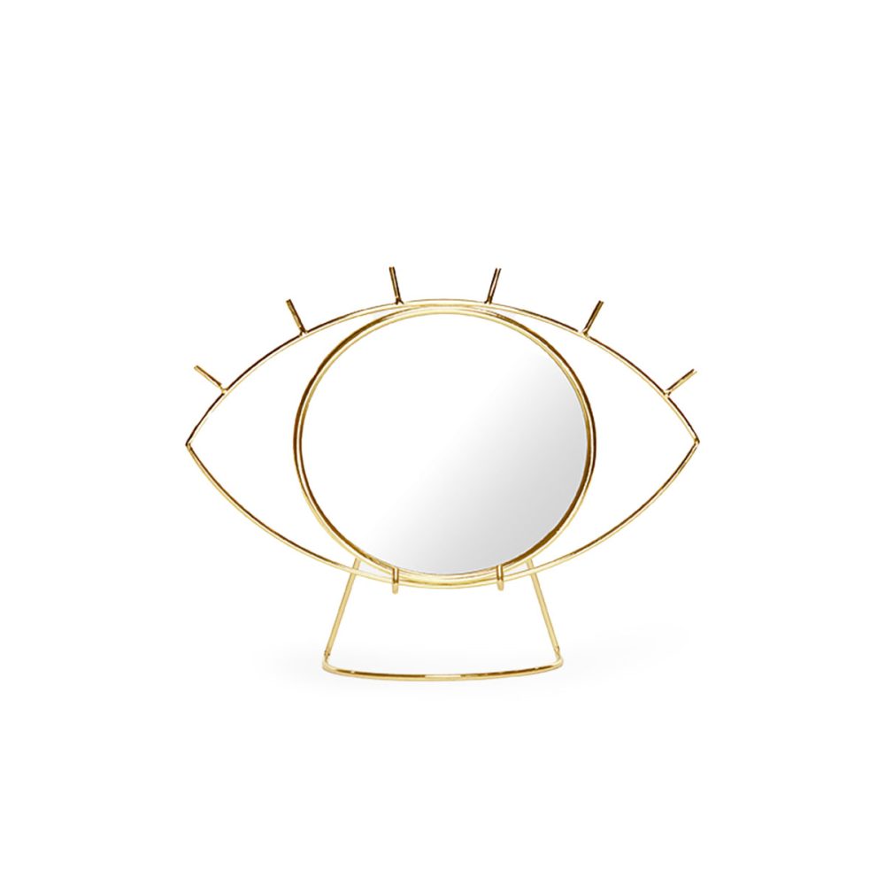 Doiy specchio da parete Cyclops oro