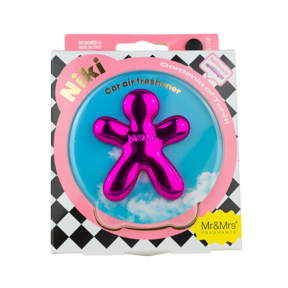 Mr&Mrs Fragrance Niki Fucsia Chrome Gardenia of Tahiti Profumatore per auto ricaricabile - immagine 2